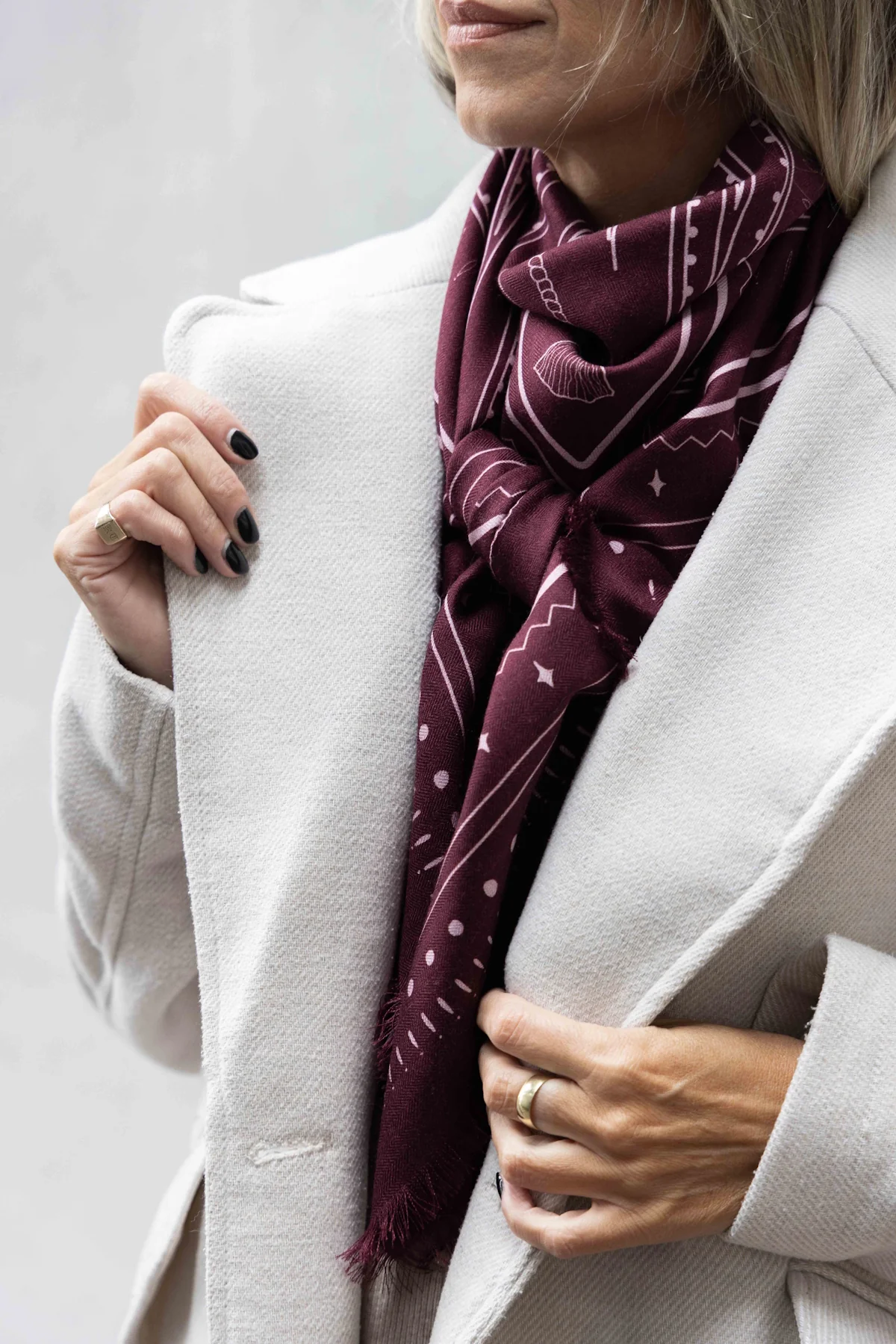 Dark Hampton The Hadfield Wool Silk Scarf