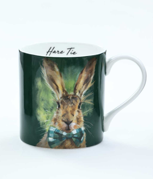 MM Linen Bone China Mug - Hare Tie