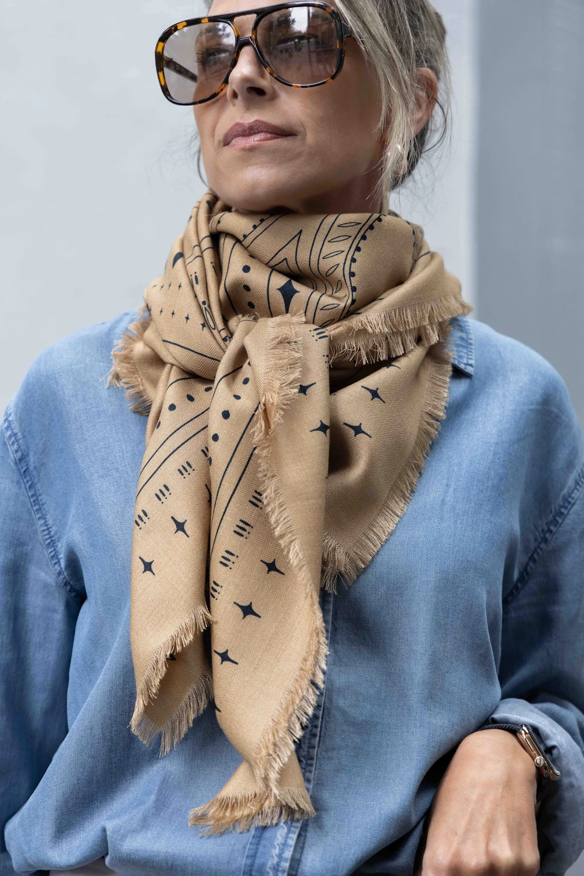 Dark Hampton The Holden Wool Silk Scarf