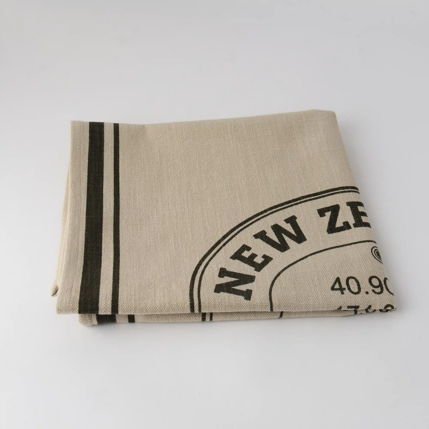 Le Forge French Grainsack Tea Towel Natural & Olive - NZ