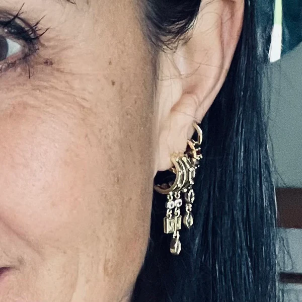 Queen of the Foxes Earrings Marquise Triple Drop - Diamond