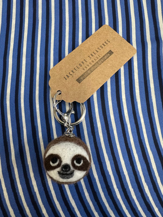 Jackelope Treasures Sloth Face Keychain