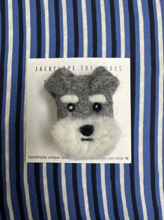 Jackelope Treasures Schnauzer Brooch