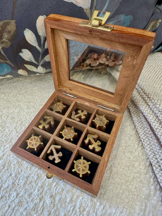 Le Forge Tic Tac Toe Box 10cm - Nautical