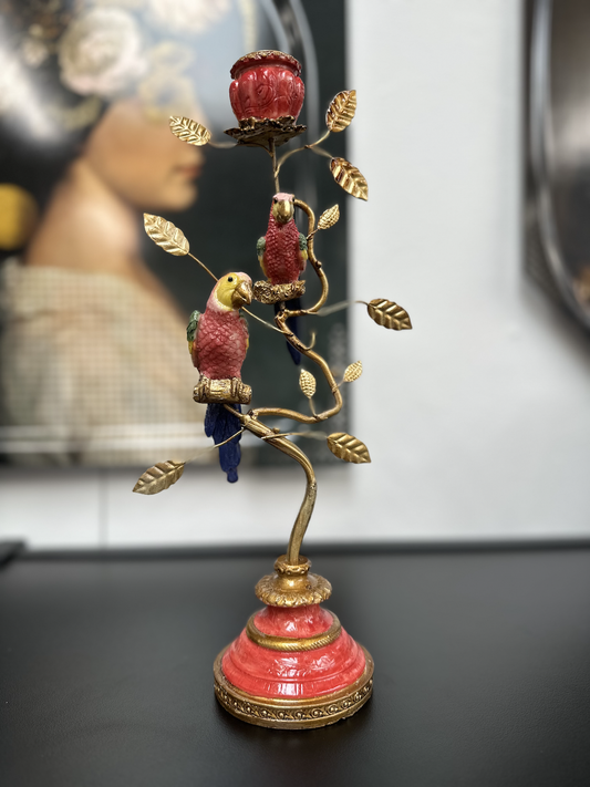 Jonglea Candle holder - Regal Parrots Red