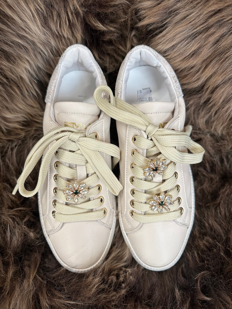 Emporio Italia Meline Polvere Platino Sneaker - Flower Gem