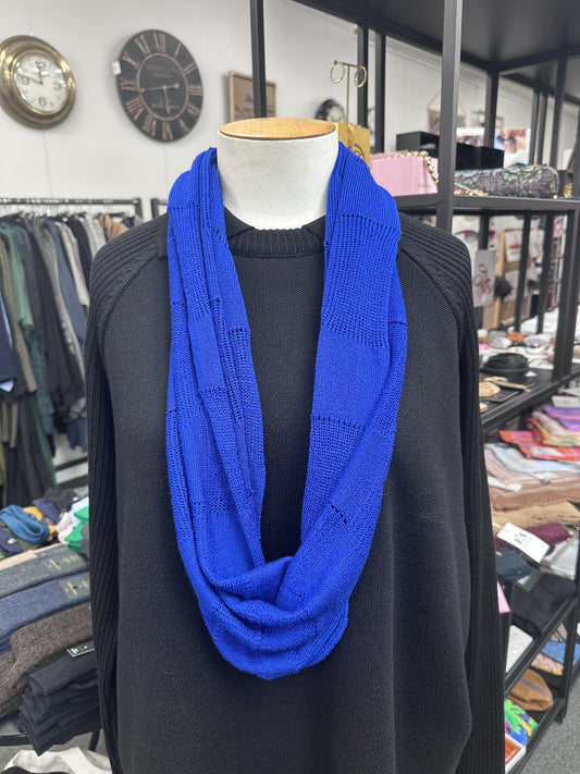 Country Laine Pattern Infinity Scarf - Cobalt