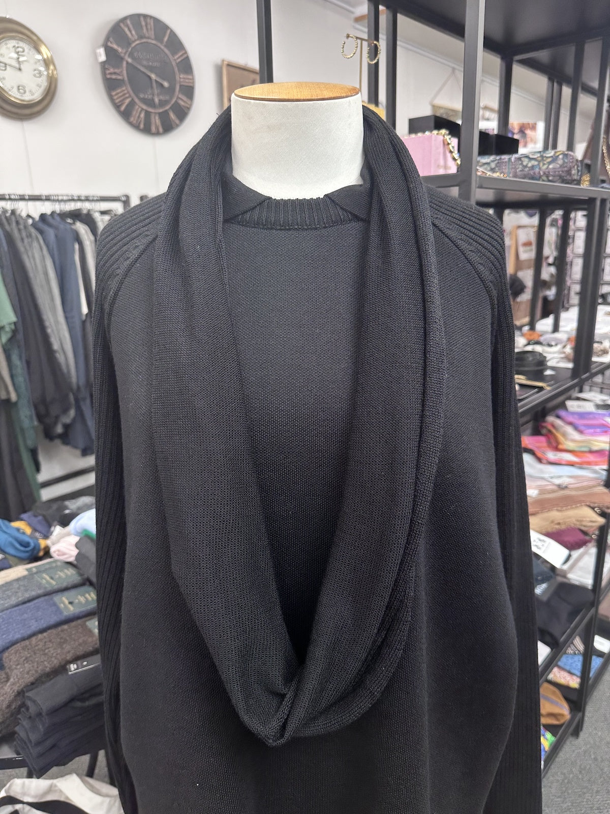 Country Laine Plain Infinity Scarf - Black