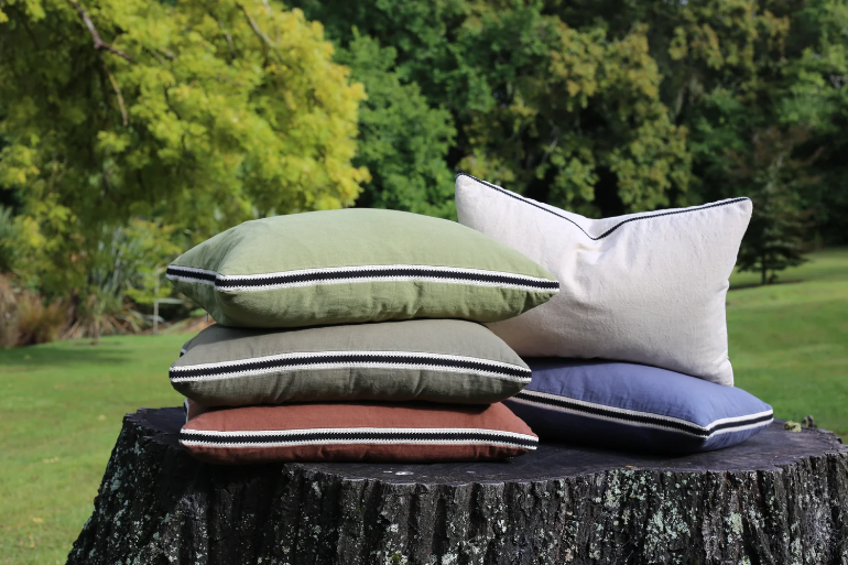 MM Linen Linea Cushion 60x40 - Carob