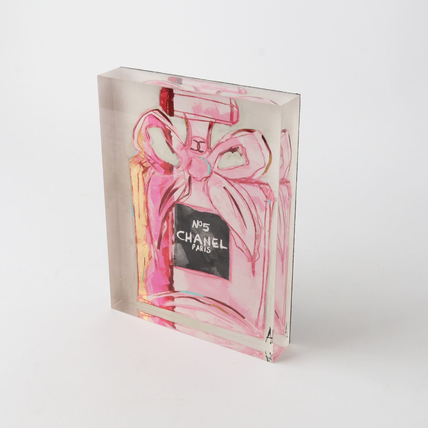 Le Forge Art Acrylic Block - Bow Pink