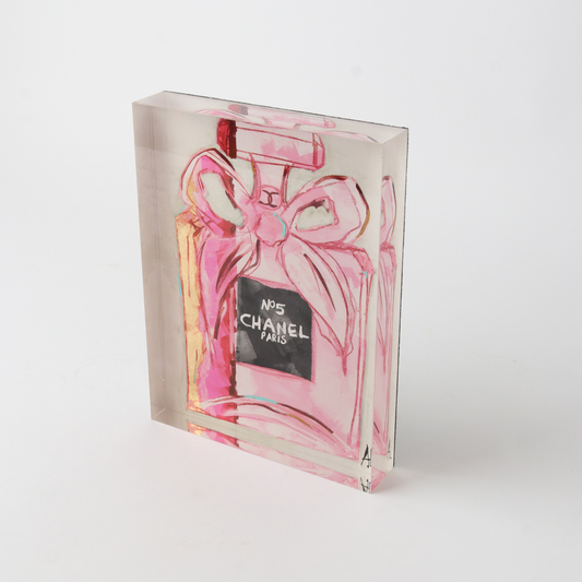 Le Forge Art Acrylic Block - Bow Pink