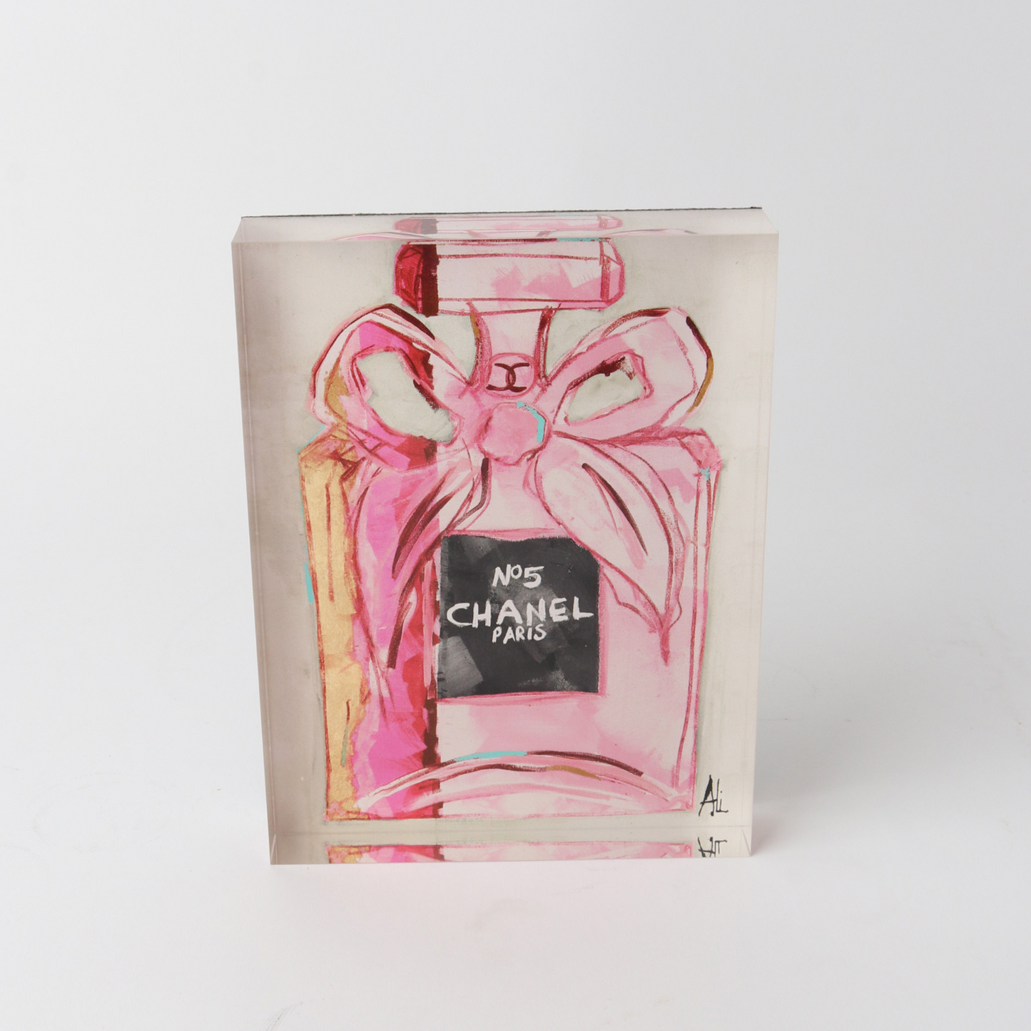Le Forge Art Acrylic Block - Bow Pink