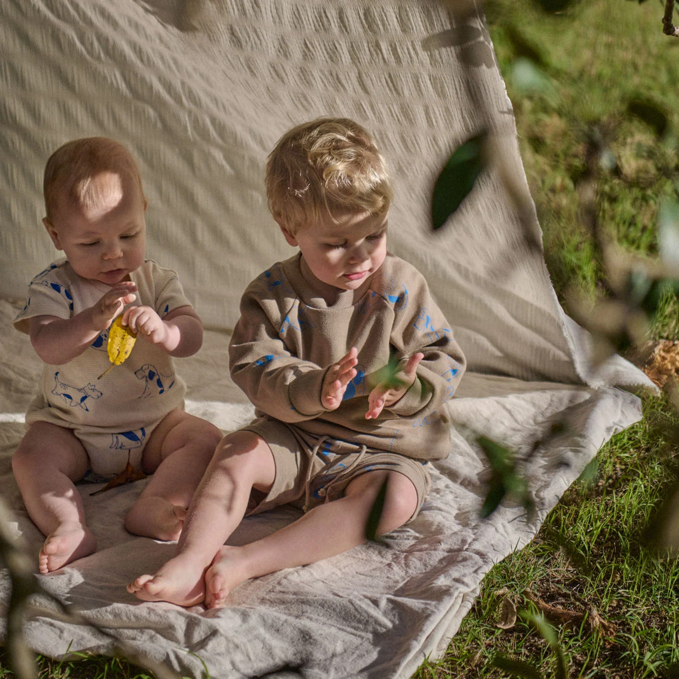 Nature Baby Jimmy Shorts - Dog Walks Print