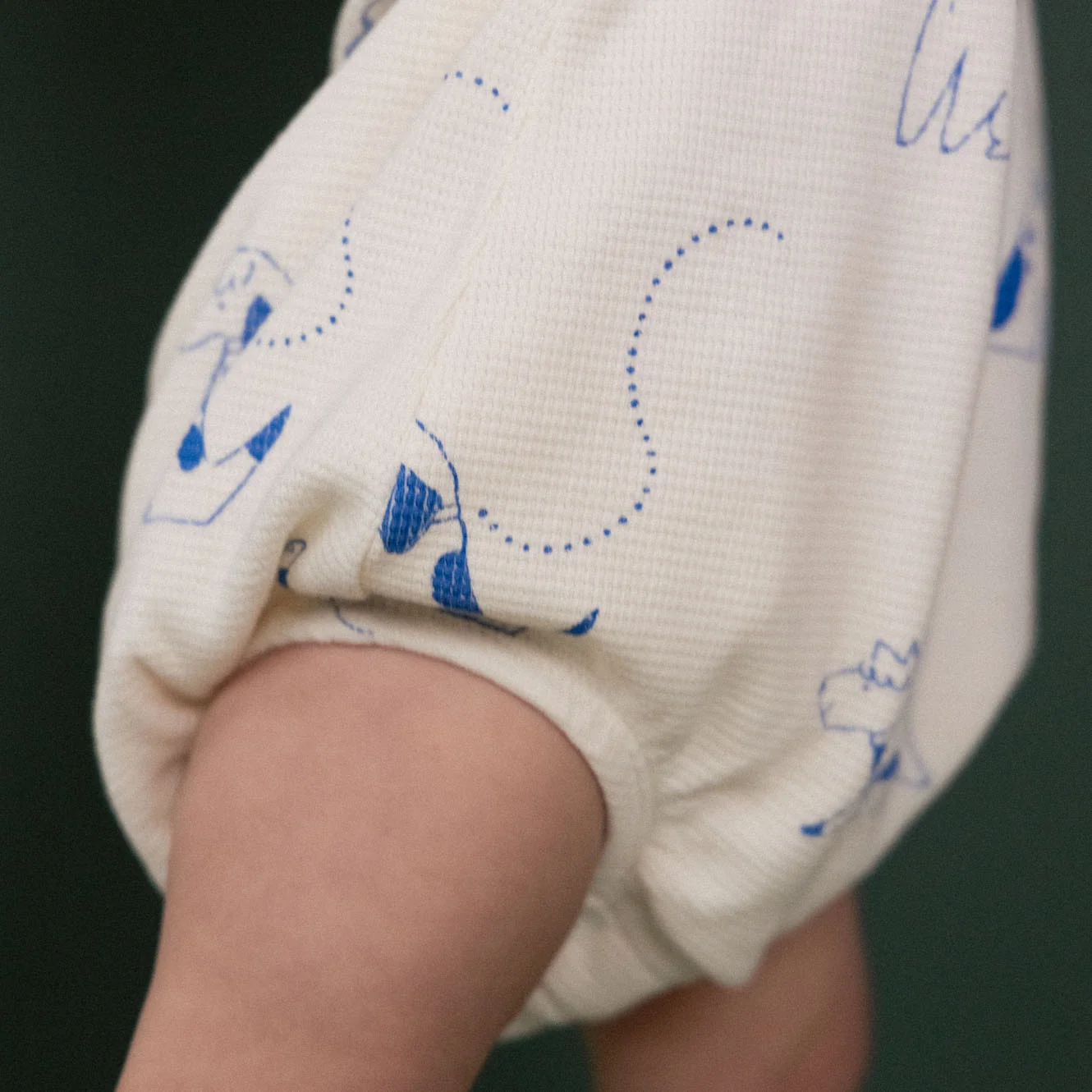 Nature Baby Juno Romper Waffle - Dog Walk Print