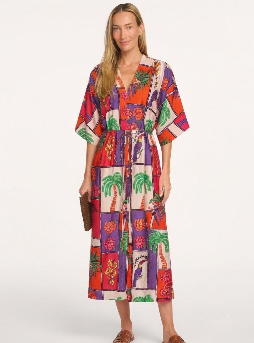 Lollys Laundry Jemima Maxi Dress 3/4 - Multi