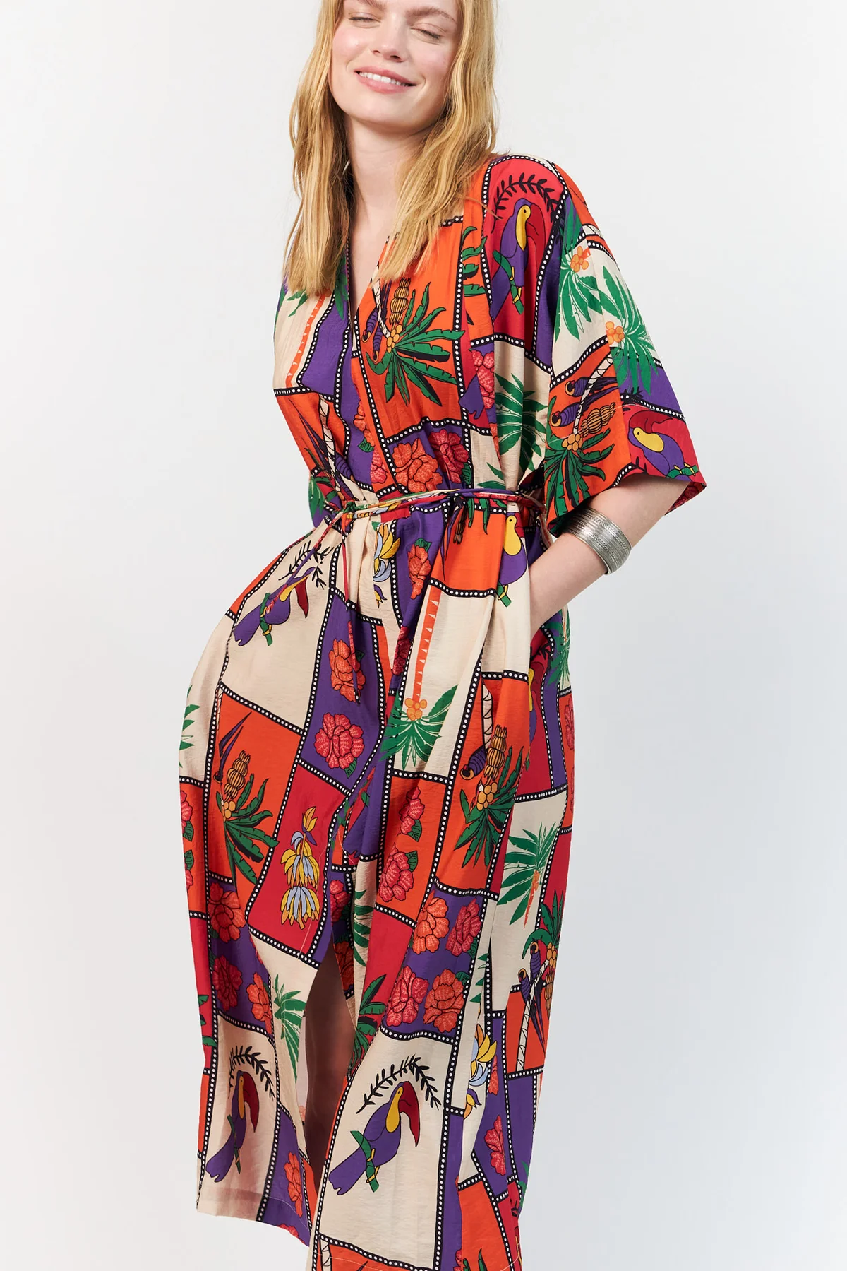 Lollys Laundry Jemima Maxi Dress 3/4 - Multi