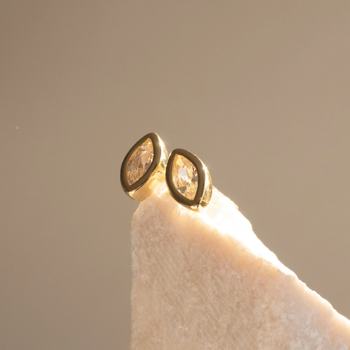 Queen of the Foxes Earrings Marquise Studs - Diamond