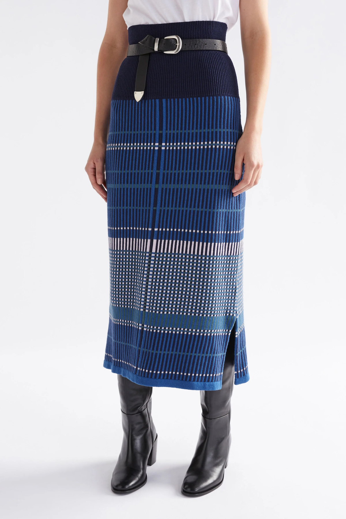 Elk Cila Organic Knit Skirt - Blue Multi