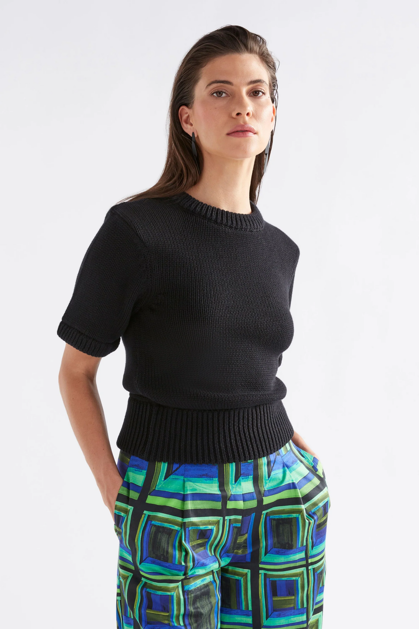 Elk Luft Knit Top - Black