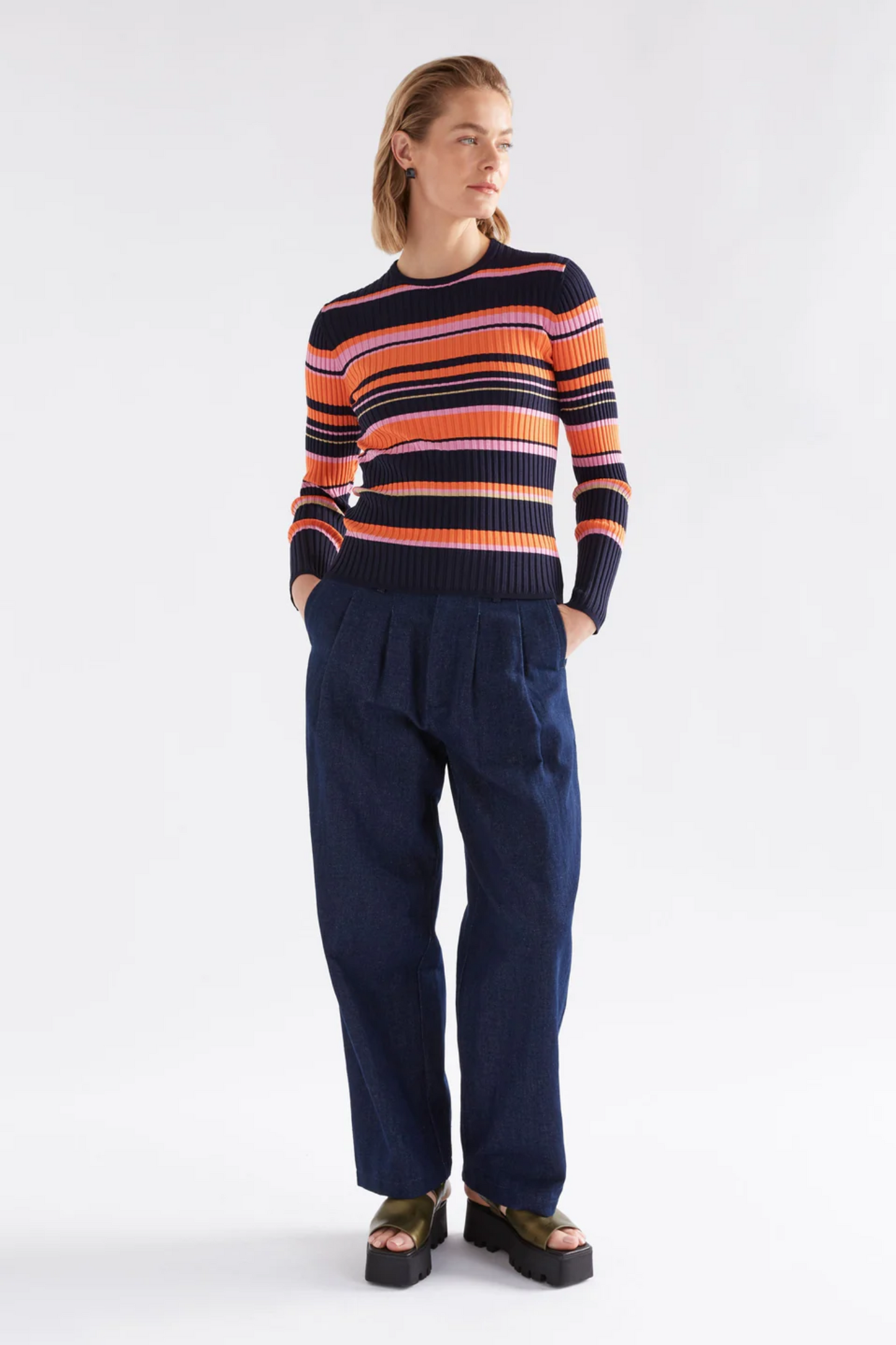 Elk Slinki Sweater - Slinki Stripe