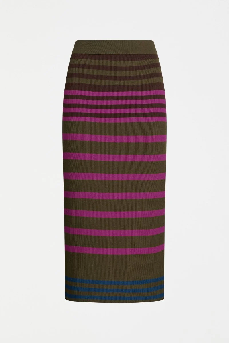 Elk Pinto Knit Skirt - Riga Stripe