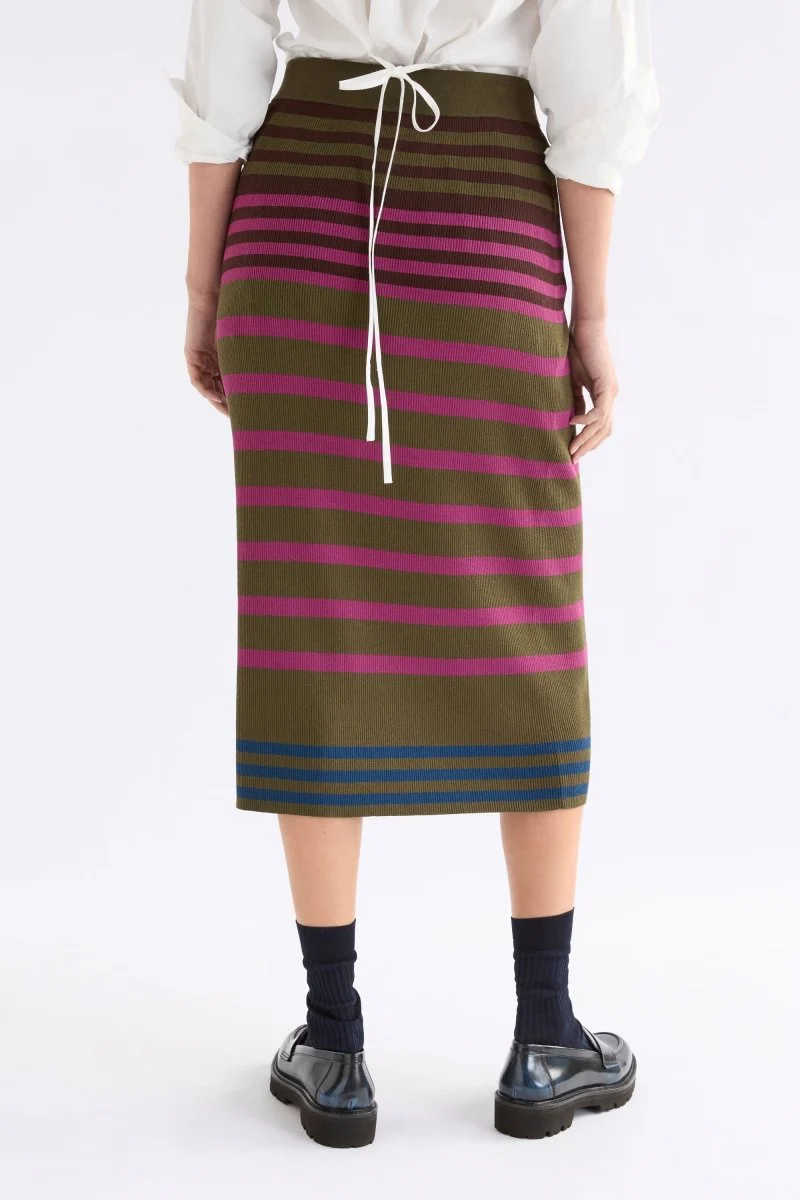 Elk Pinto Knit Skirt - Riga Stripe