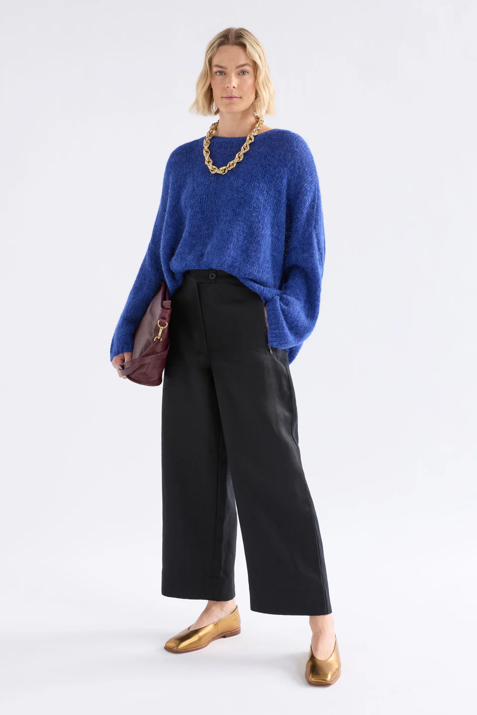 Elk Agna Sweater - Deep Cobalt