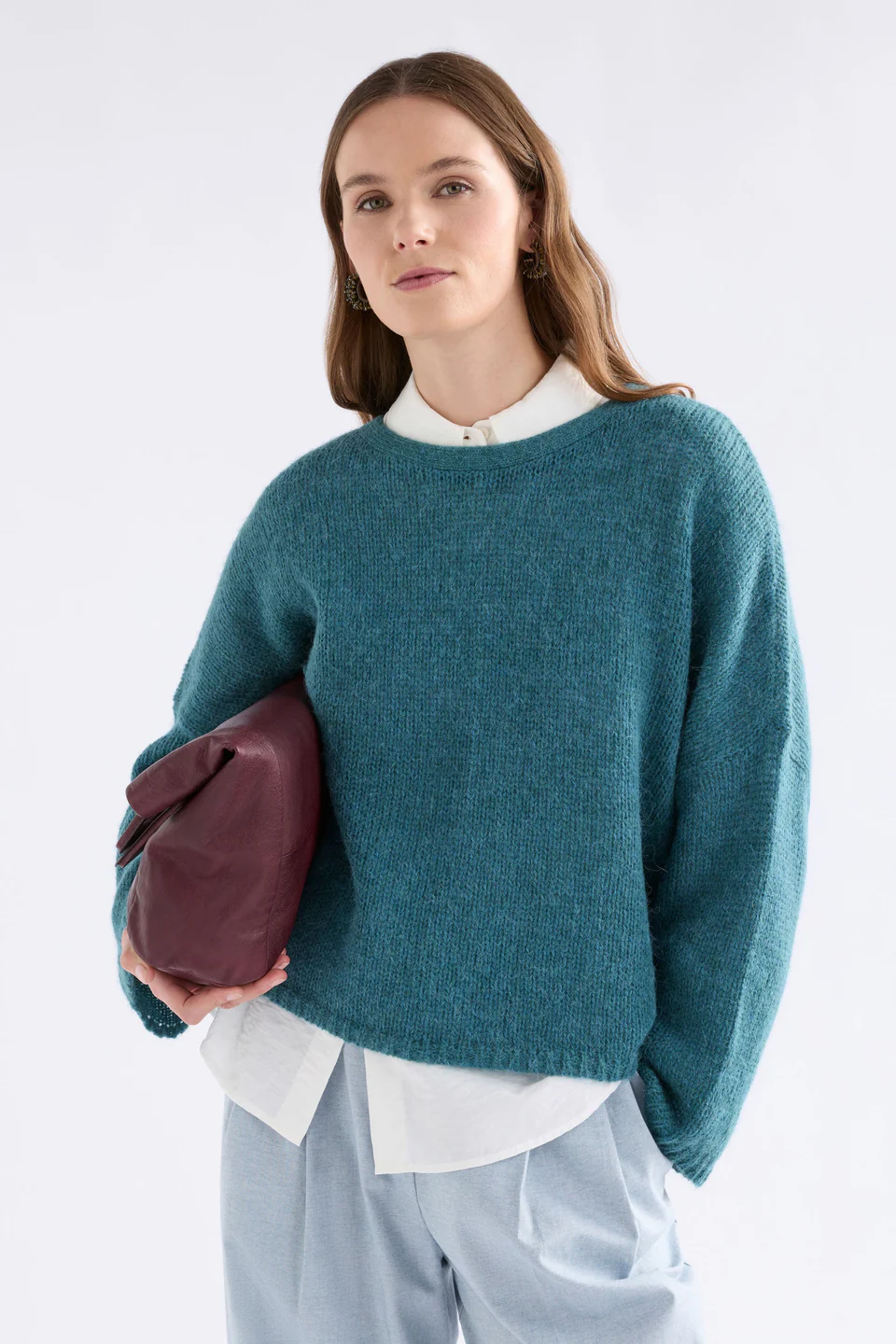 Elk Agna Sweater - Stone Blue