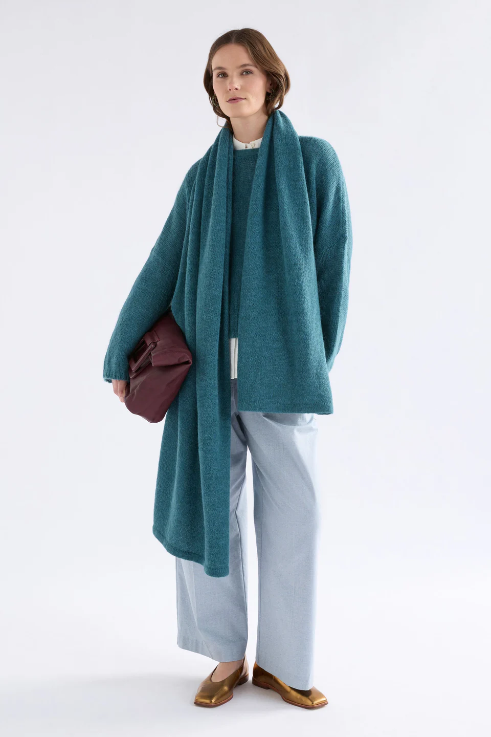 Elk Agna Sweater - Stone Blue
