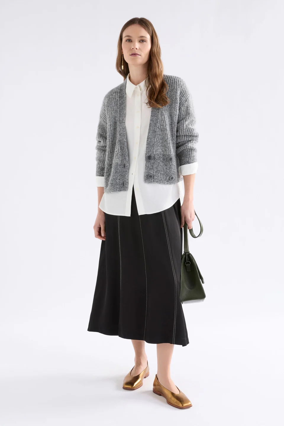 Elk Aleph Cardi - Mid Grey Melange