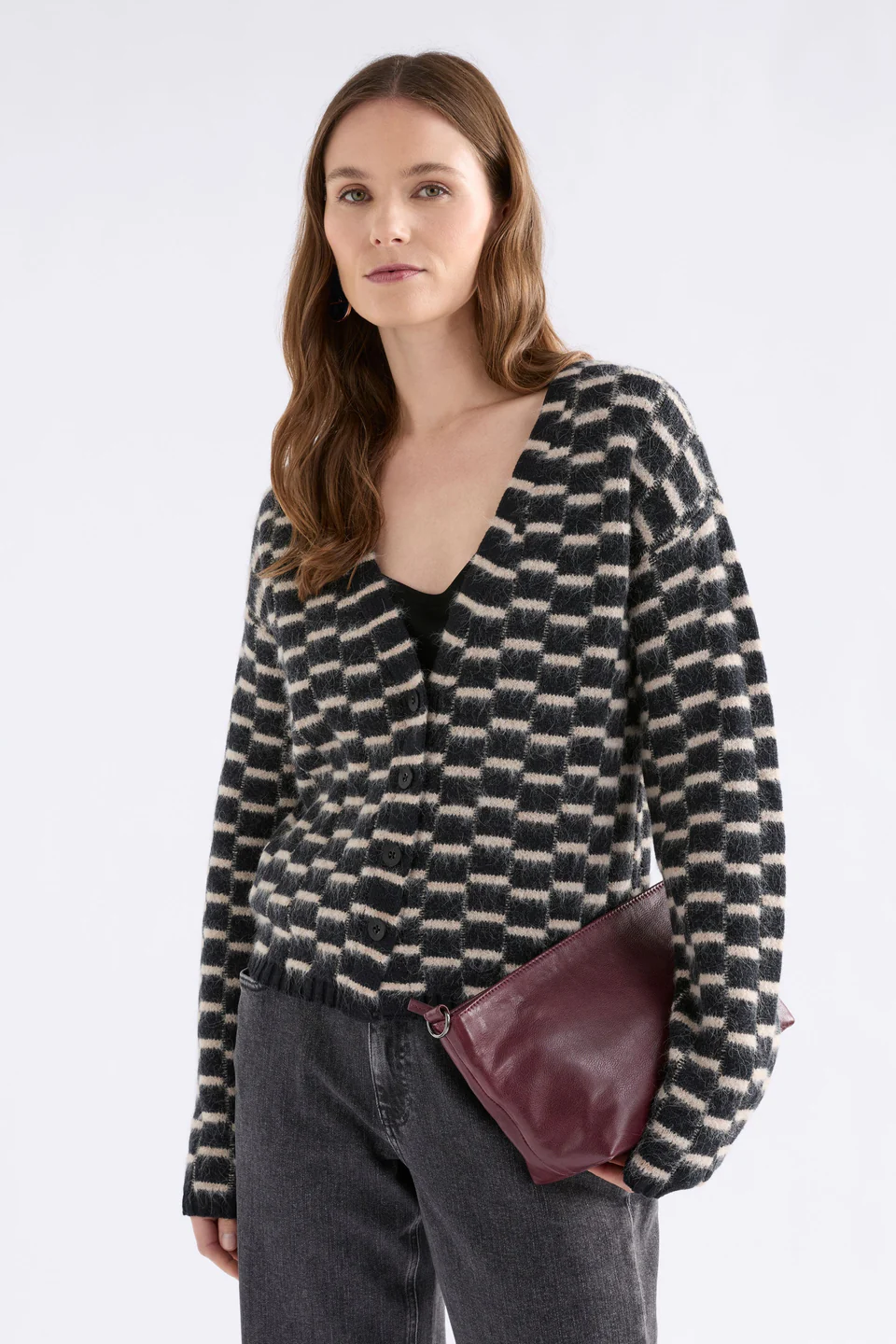 Elk Lunz Cardi - Black/Beige