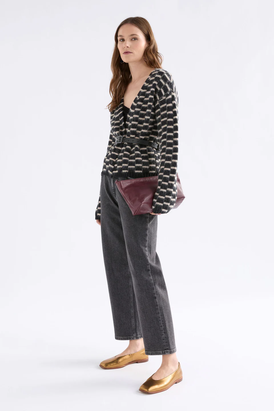 Elk Lunz Cardi - Black/Beige