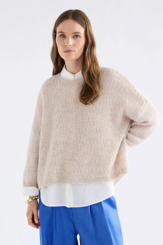 Elk Agna Pattern Sweater - Ecru