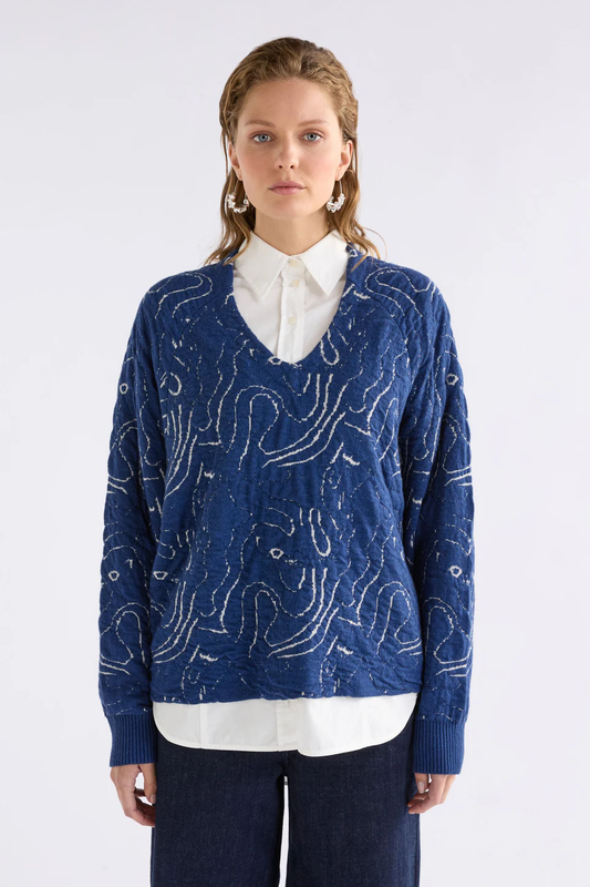 Elk Otillia Sweater - Blue/Silver