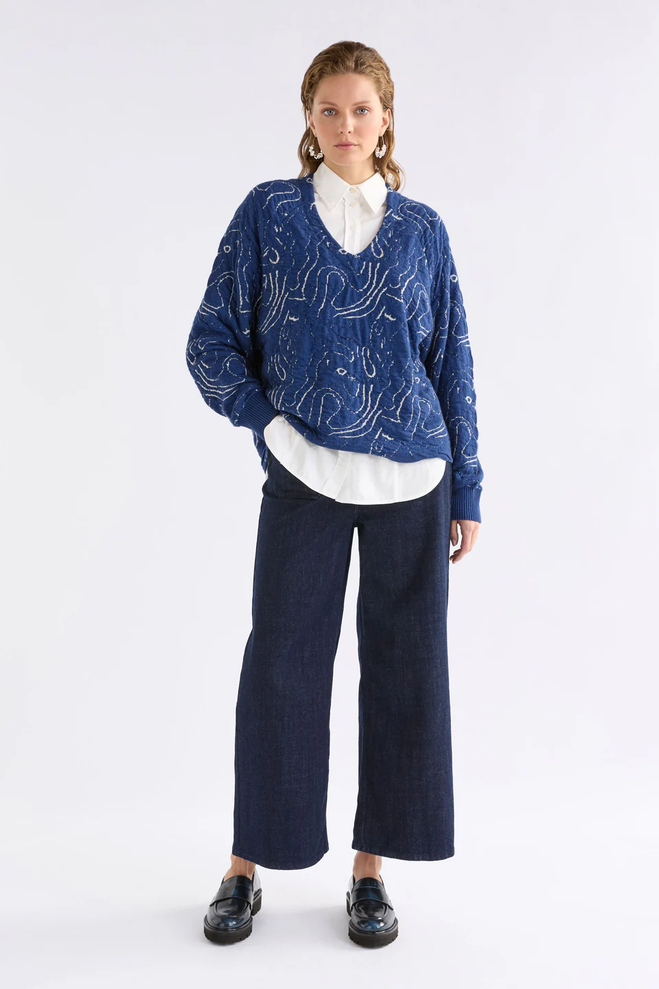 Elk Otillia Sweater - Blue/Silver