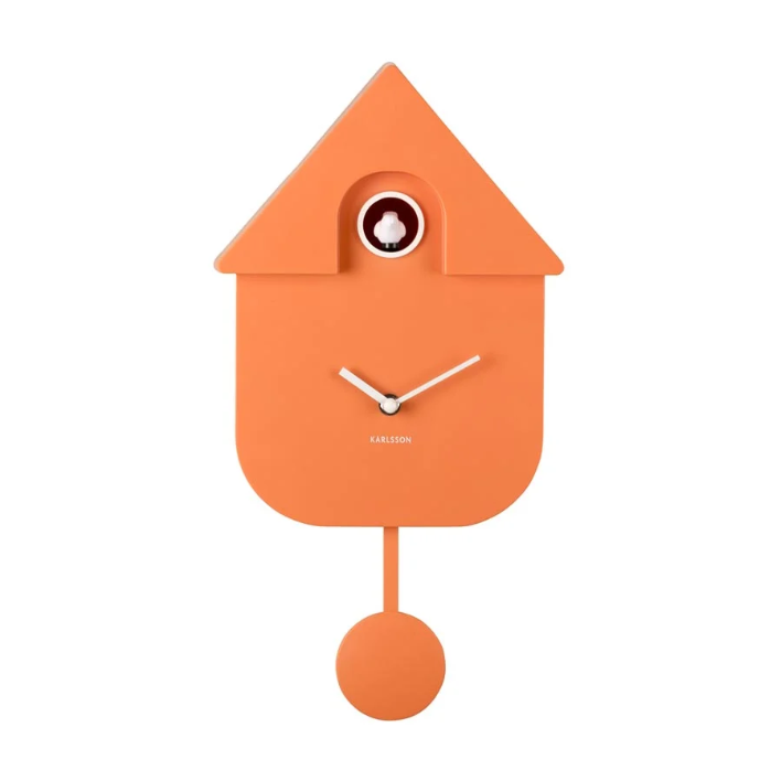 Karlsson Modern Cuckoo Clock - Bright Orange