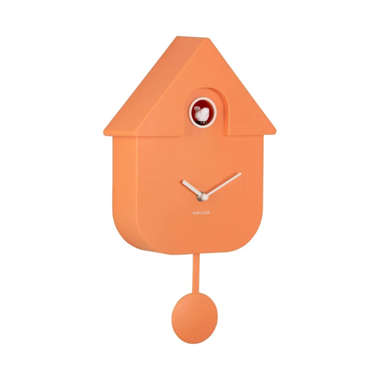 Karlsson Modern Cuckoo Clock - Bright Orange