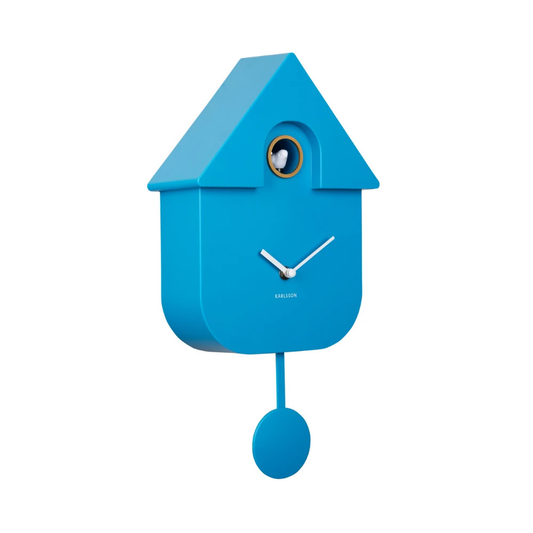 Karlsson Modern Cuckoo Clock - Bright Blue