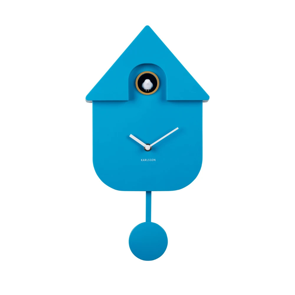 Karlsson Modern Cuckoo Clock - Bright Blue