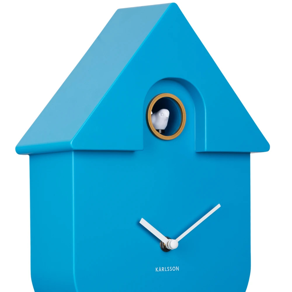 Karlsson Modern Cuckoo Clock - Bright Blue