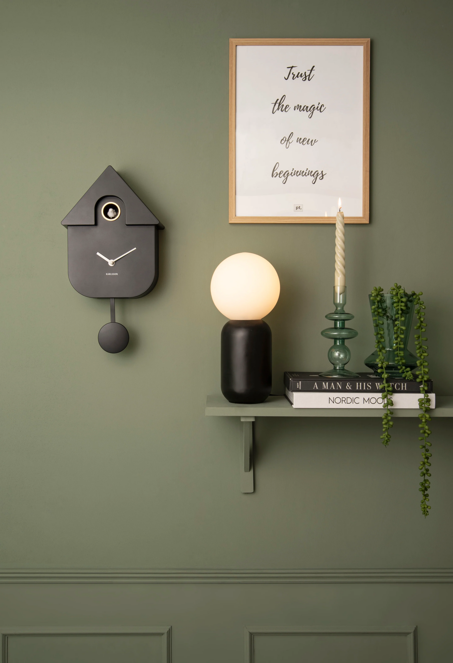Karlsson Modern Cuckoo Clock - Black