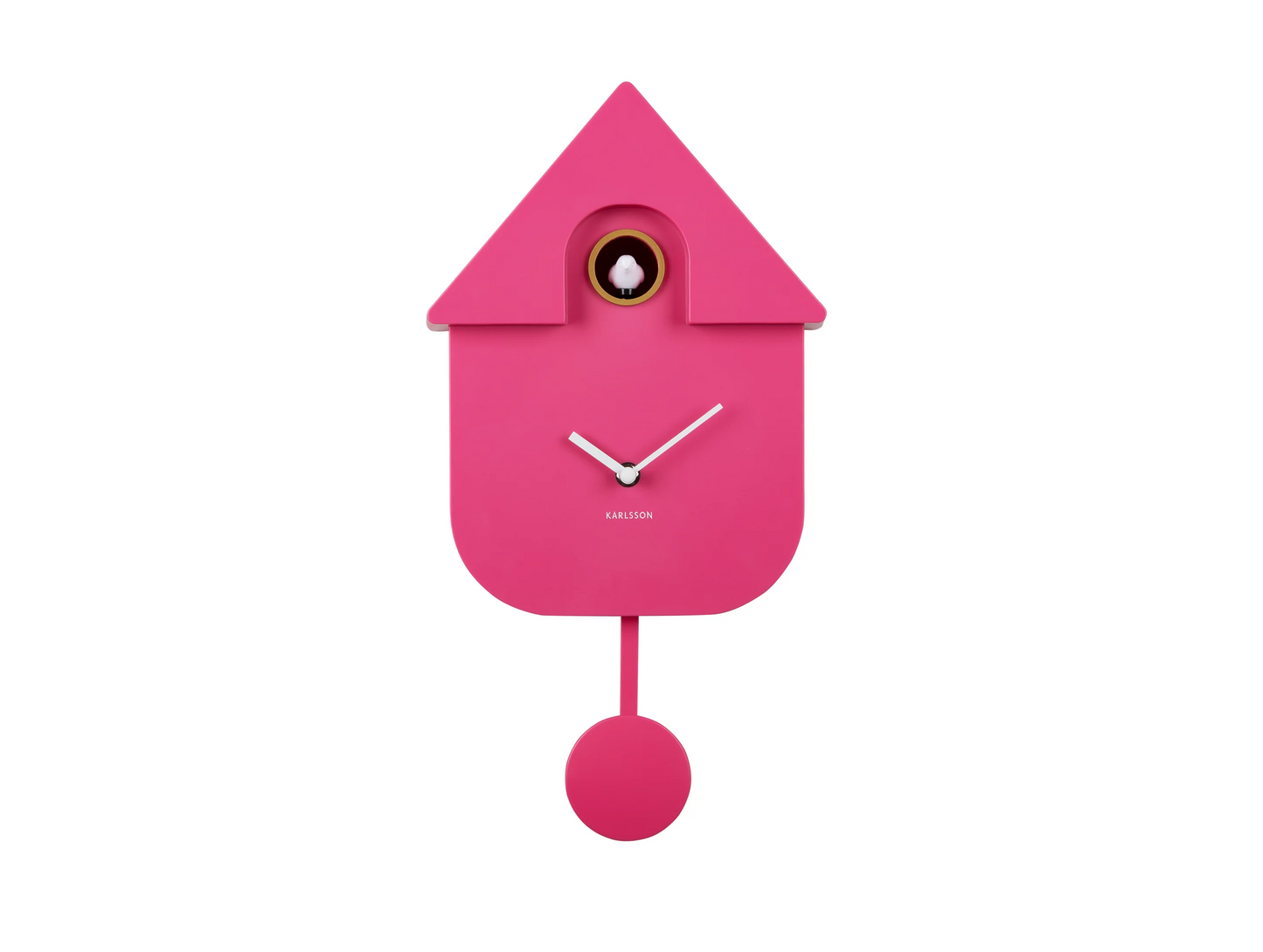 Karlsson Modern Cuckoo Clock - Bright Pink