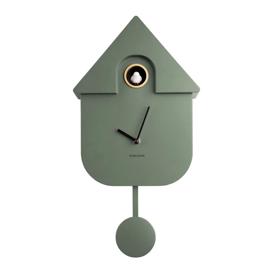 Karlsson Modern Cuckoo Clock - Jungle Green