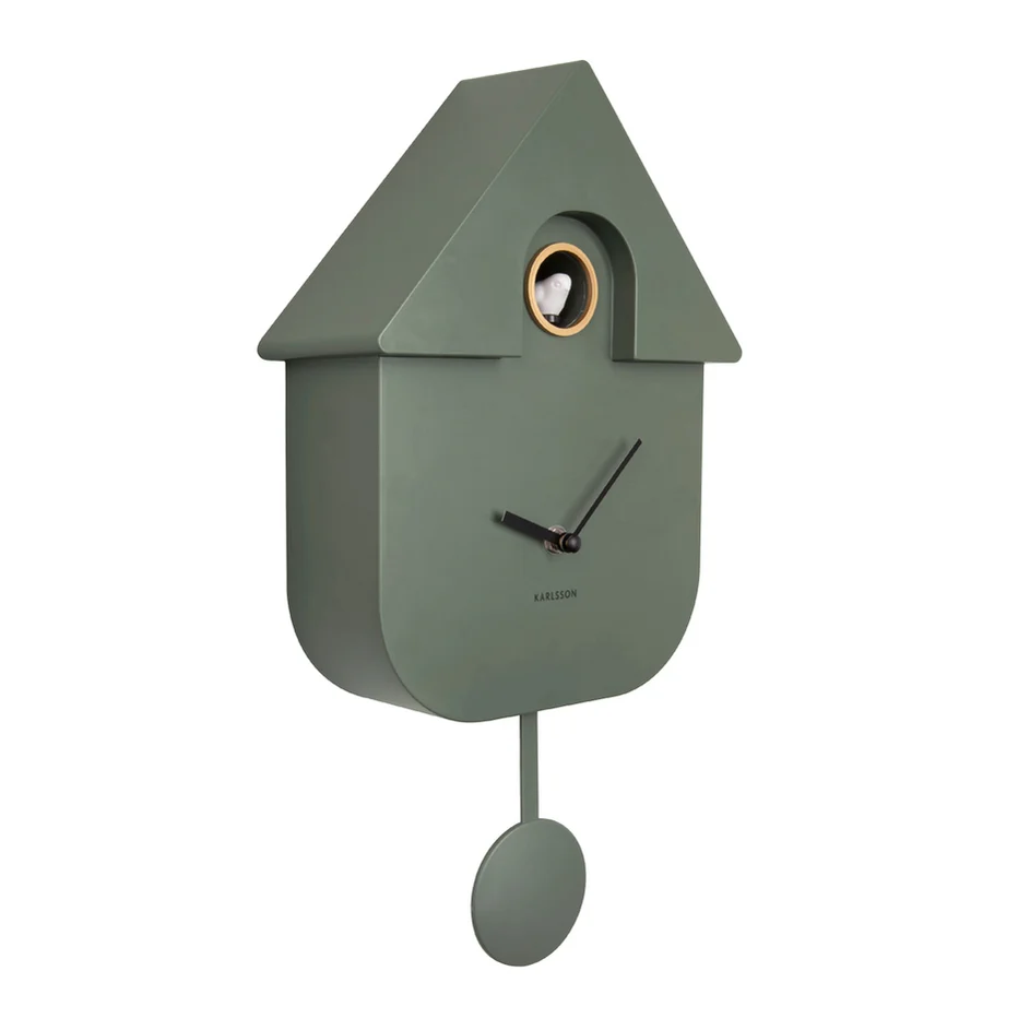 Karlsson Modern Cuckoo Clock - Jungle Green