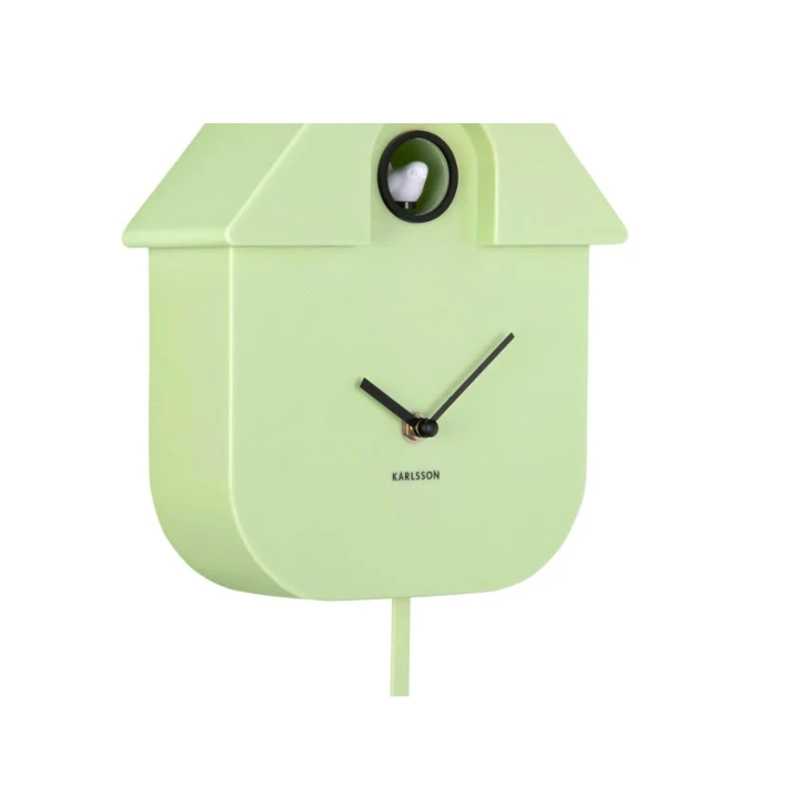 Karlsson Modern Cuckoo Clock - Soft Green