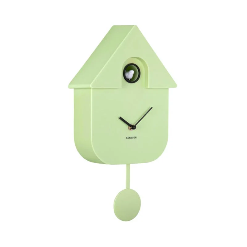 Karlsson Modern Cuckoo Clock - Soft Green