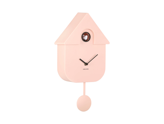 Karlsson Modern Cuckoo Clock - Soft Pink