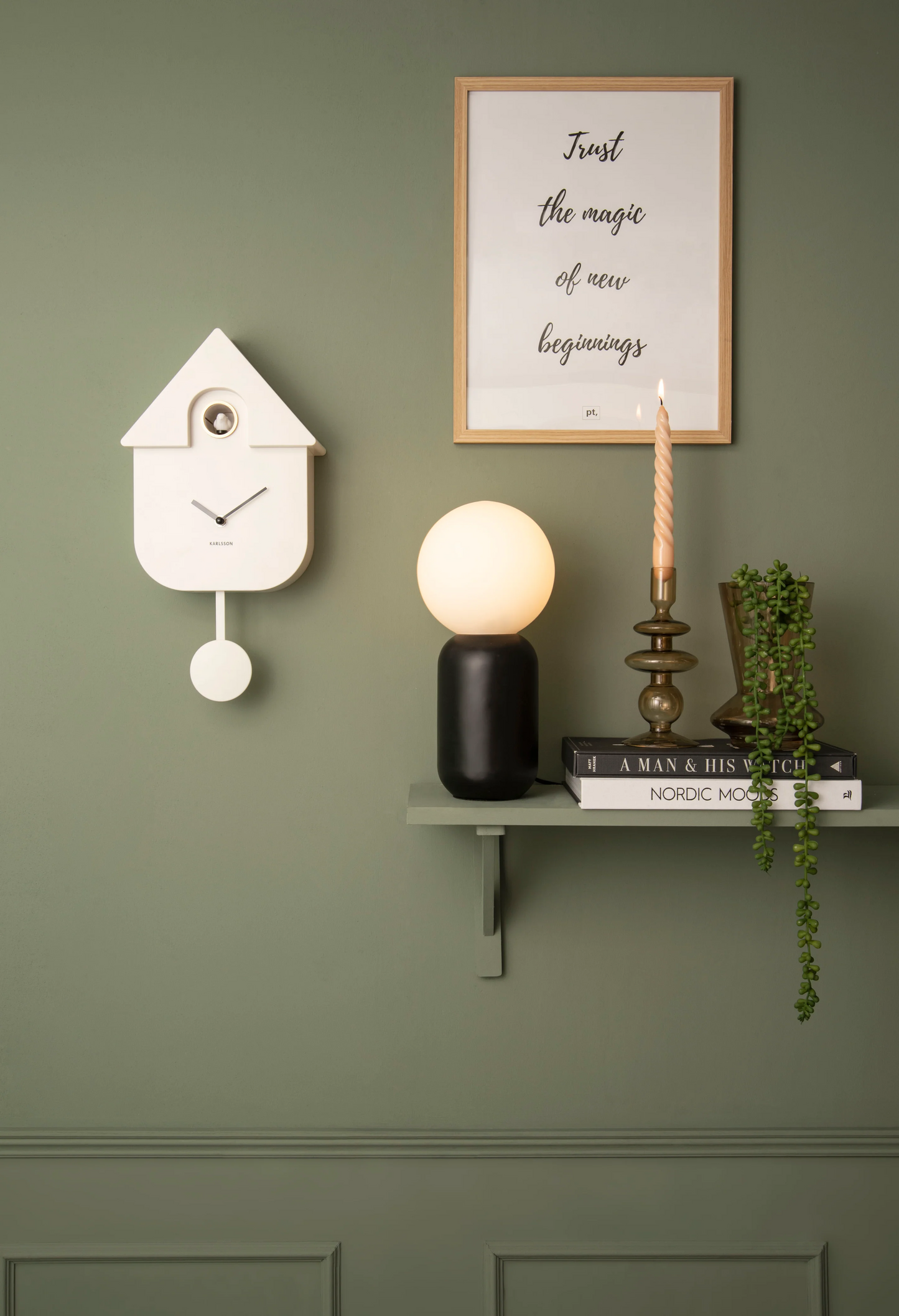Karlsson Modern Cuckoo Clock - White