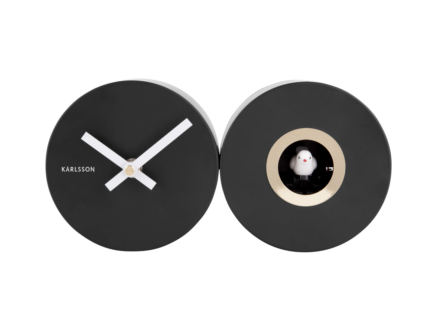 Karlsson Duo Cuckoo Clock - Matte Black