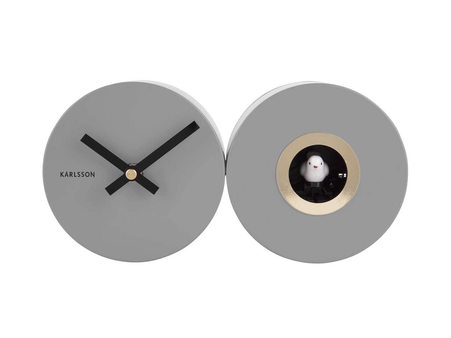 Karlsson Duo Cuckoo Clock - Matte Grey